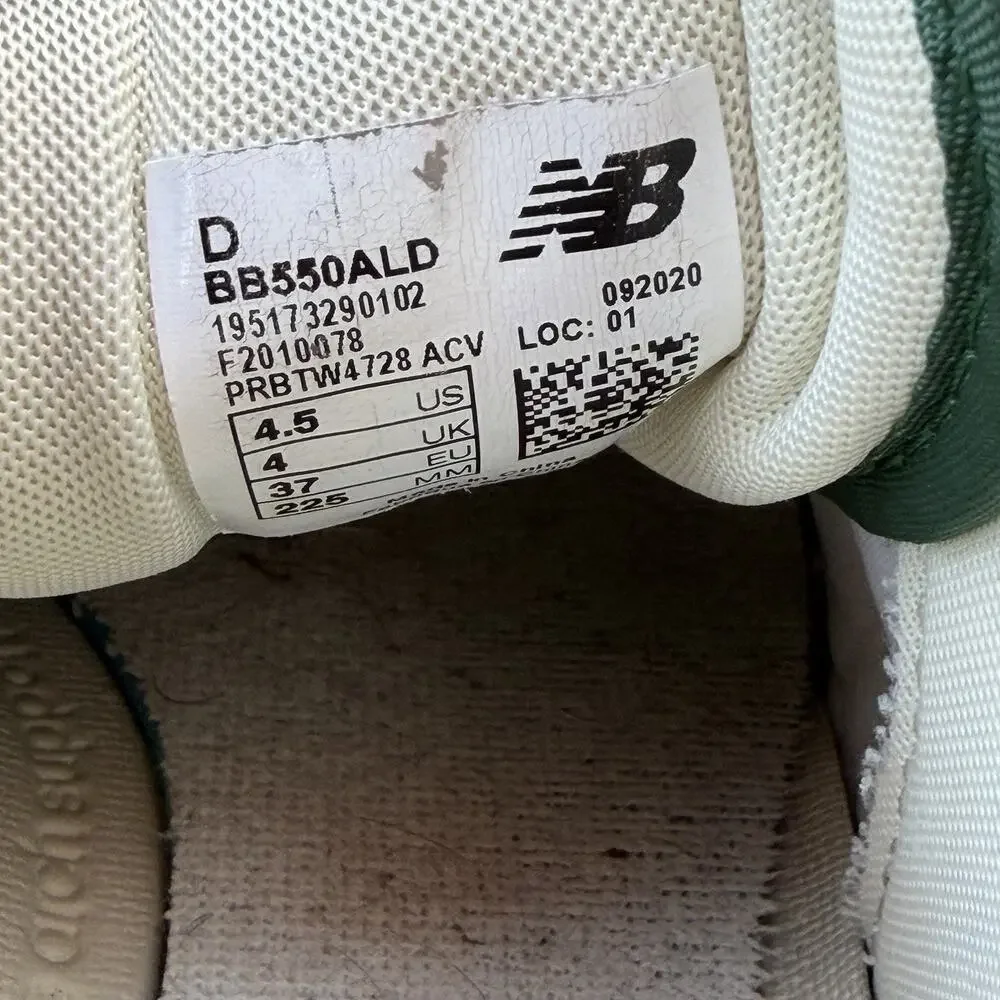 New Balance x Aime Leon Dore 550 White/Green BB550ALD Men’s Size 4.5